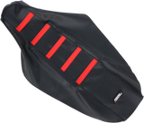 Ribbed Seat Cover - Black Cover/Red Ribs - Honda 2000 - 2007