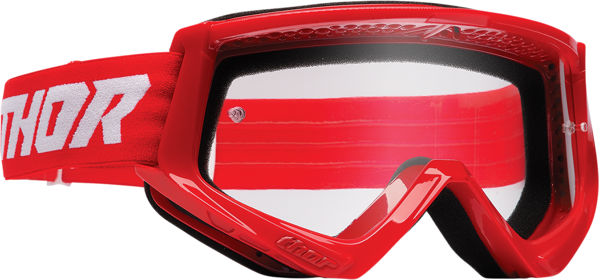 Combat Goggle - Racer - Red/White - Clear Lens