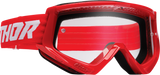 Combat Goggle - Racer - Red/White - Clear Lens