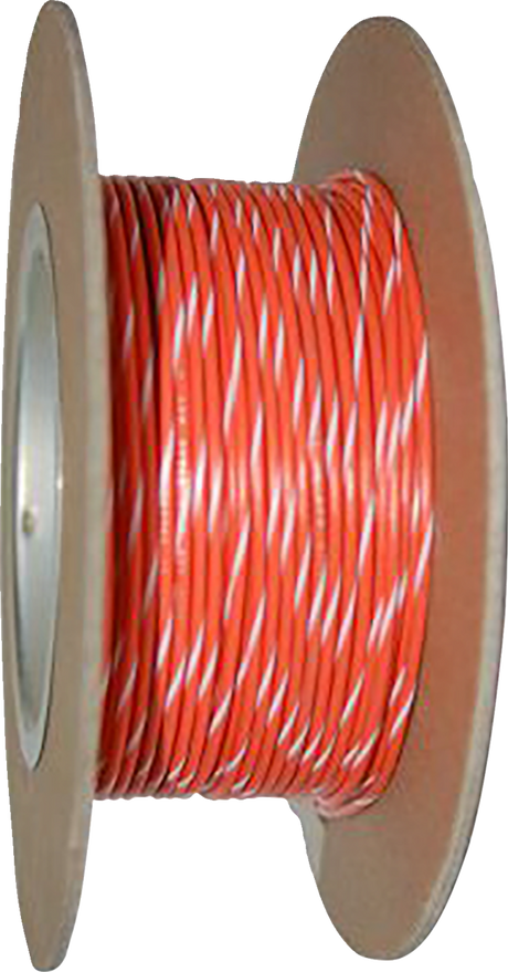 100\' Wire Spool - 20 Gauge - Orange/White