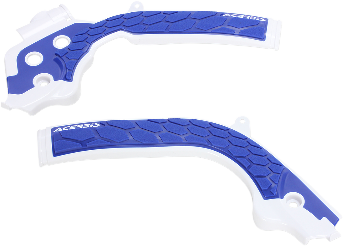 X-Grip Frame Guards - White/Blue - Husqvarna | KTM 2016 - 2019