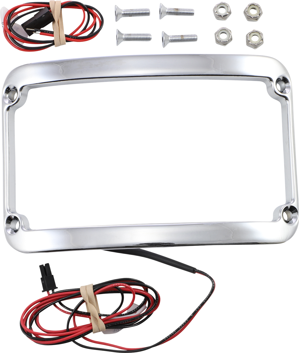 License Plate Frame - Lighted - Chrome