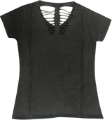 Women\'s Dagger Skull T-Shirt - Gray - Small