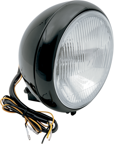 7\" Smooth Headlight - FLST - Black 1986 - 2017