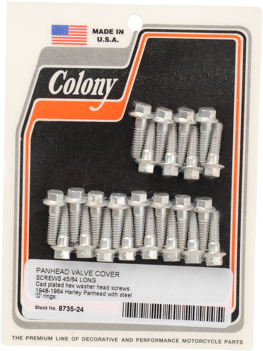 Screws - Valve Cover - Cadmium 1948 - 1965