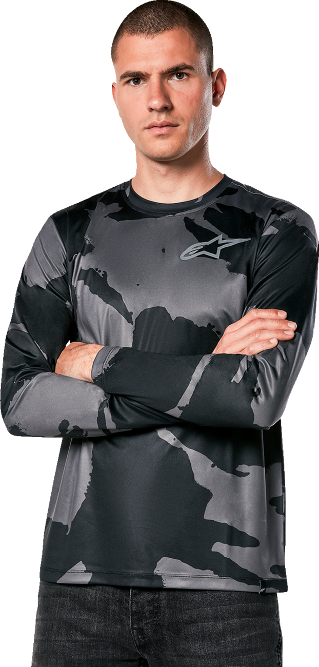 Performance Long-Sleeve T-Shirt - Black/Camo - XL