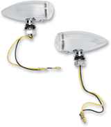 BulletvMarker Lights - LED - Clear Lens - Chrome