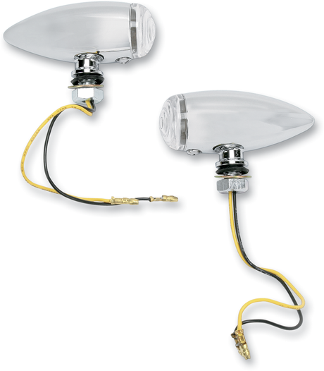 BulletvMarker Lights - LED - Clear Lens - Chrome