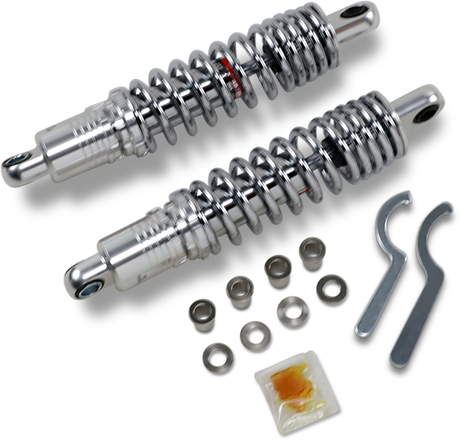 Premium Ride-Height Adjustable Shocks - Chrome - Heavy Duty - 12.5\" 1979 - 2003