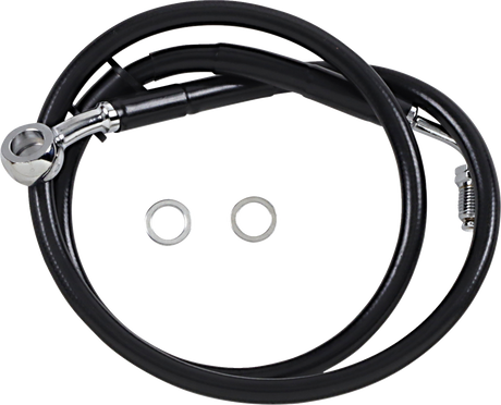Brake Line - +6\" - Black - \'18-\'22 Softail 2018 - 2023