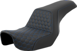 Step-Up Seat - Honeycomb - Blue Stitching - Dyna \'06-\'17 2006 - 2017