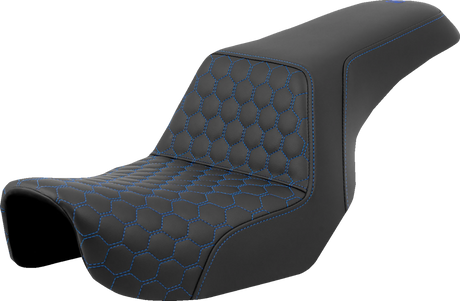 Step-Up Seat - Honeycomb - Blue Stitching - Dyna \'06-\'17 2006 - 2017