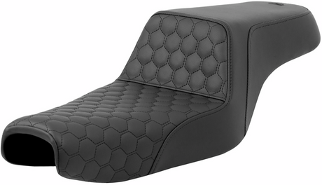 Step-Up Seat - Honeycomb - Black Stitching - 3.3 Gal Tank - Sportster \'04-\'21 2004 - 2021