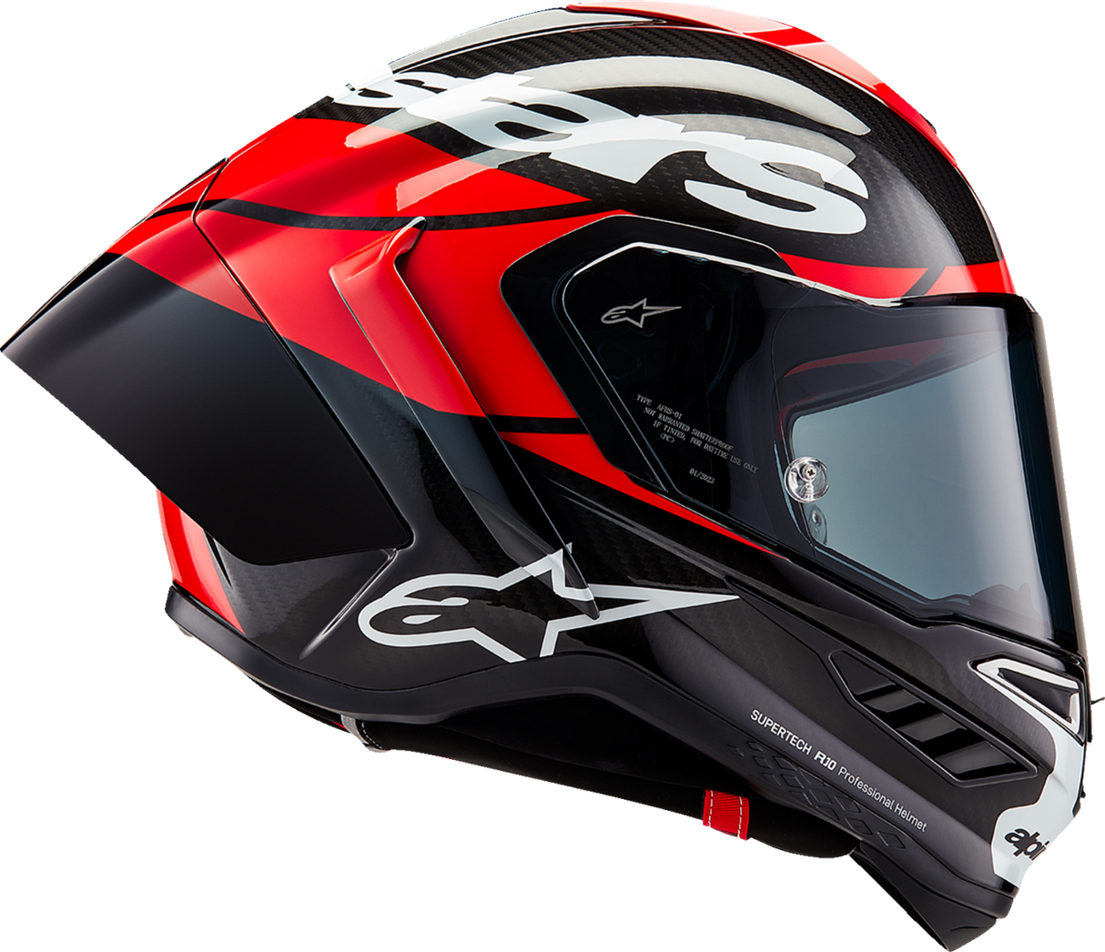Supertech R10 Helmet - Element - Carbon/Red/White - Large
