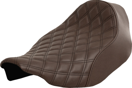 Renegade Solo Seat - Lattice Stitched - Brown - FLT/FLH \'23-\'24 2023 - 2024
