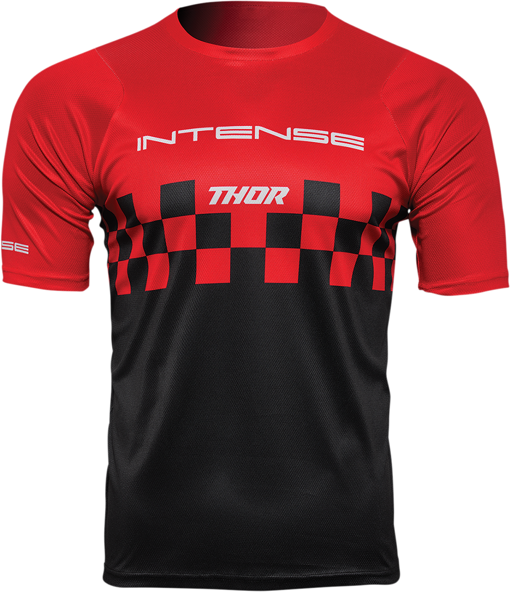 Intense Assist Chex Short-Sleeve Jersey - Red/Black - 2XL