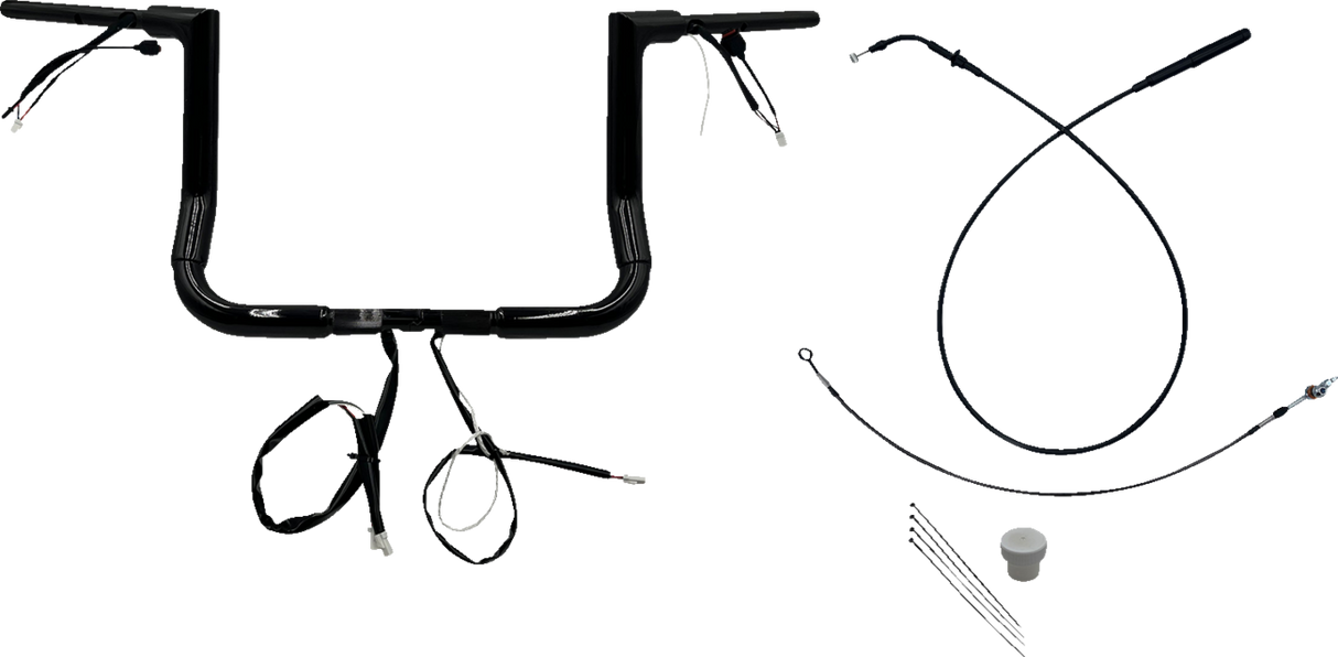 1-1/2\" EZ Install Flat Top Handlebar - 12\" - Black 2023 - 2024