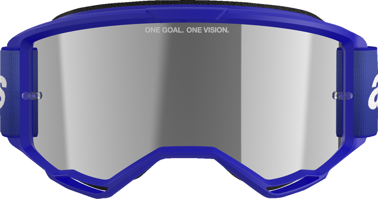 Vision 3 Goggle - Wordmark - Blue - Silver Mirror Lens