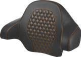 Tour Pack Backrest Pad - Honeycomb - Orange Stitching - FL \'14-\'24 2014 - 2024