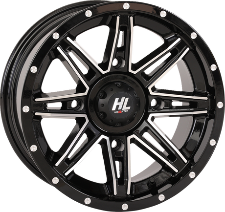 Wheel - HL22 - Front/Rear - Gloss Black w/Machined - 14x7 - 4/137 - 4+3 (+10 mm) 1992 - 2024