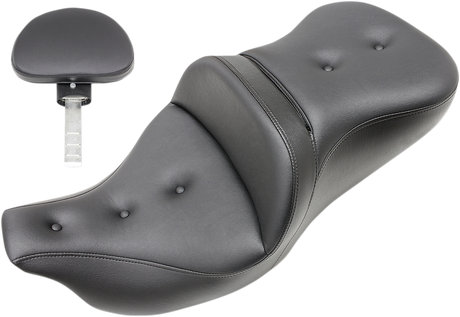 Roadsofa™ Seat - Pillow Top - with Backrest - Black - \'09-\'23 FLHTCUTG 2009 - 2023