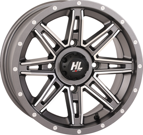 Wheel - HL22 - Front/Rear - Gun Metal Gray w/Machined - 14x7 - 4/137 - 4+3 (+10 mm) 1992 - 2024