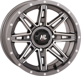 Wheel - HL22 - Front/Rear - Gun Metal Gray w/Machined - 14x7 - 4/137 - 4+3 (+10 mm) 1992 - 2024
