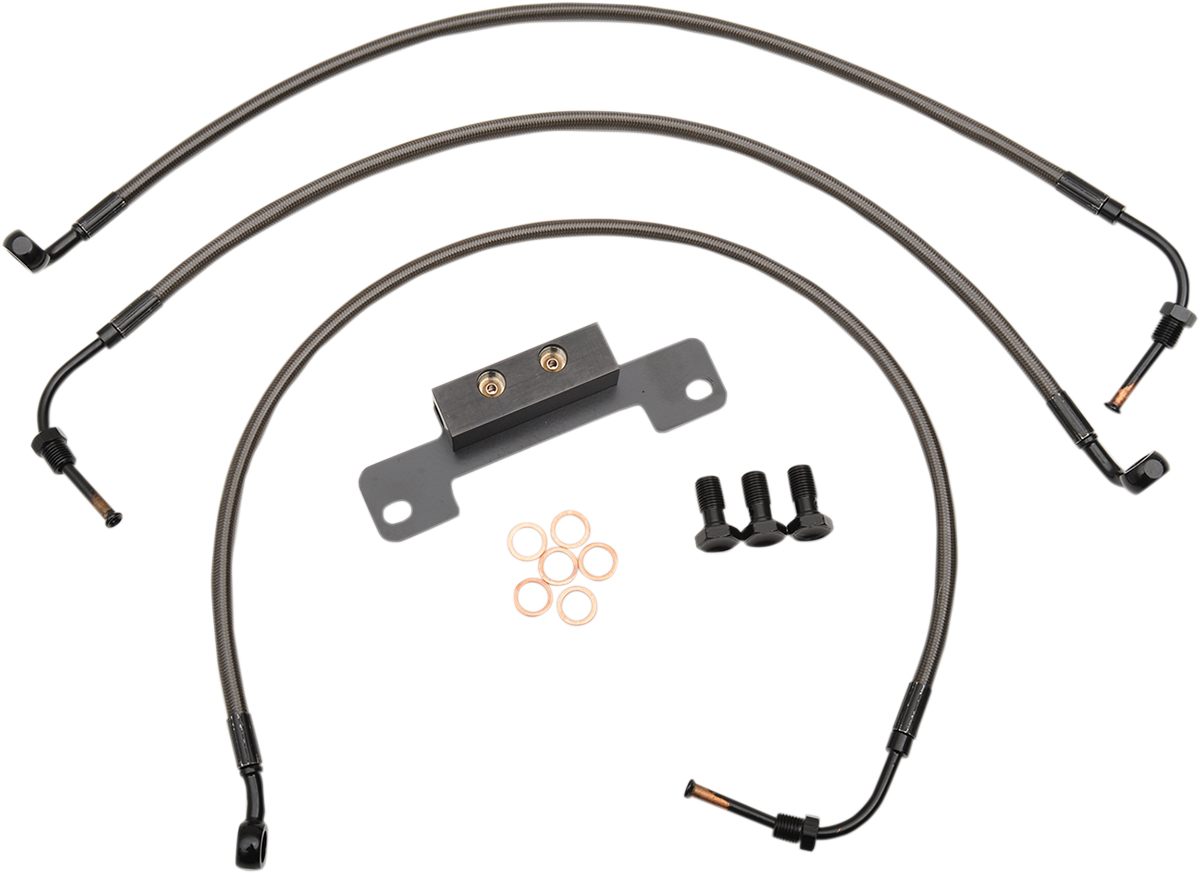 Brake Lines - 12\" - 14\" Ape Hanger Handlebars - Midnight 2014 - 2019