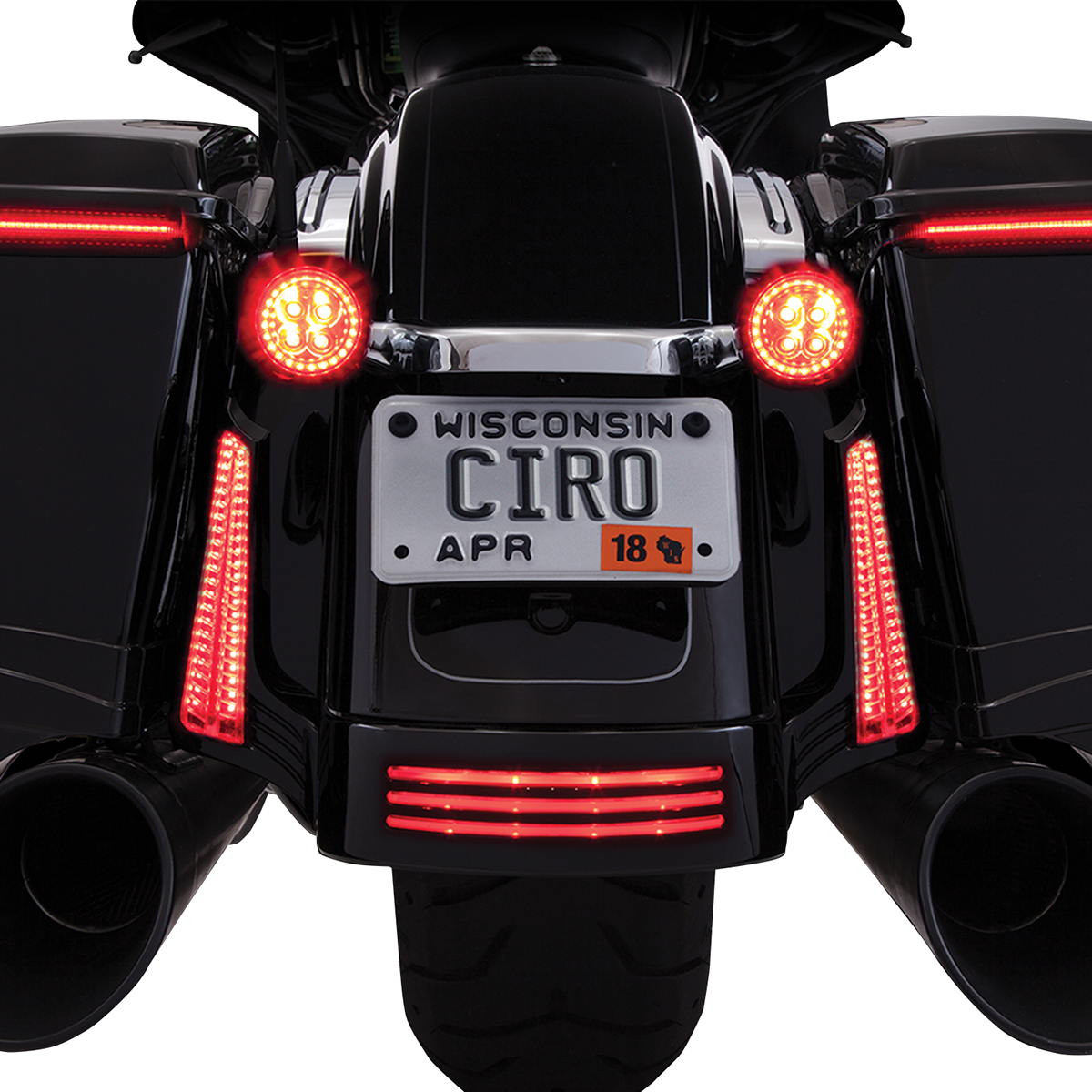 Rear Signal Light Inserts - Chrome - Red Lens 2007 - 2020