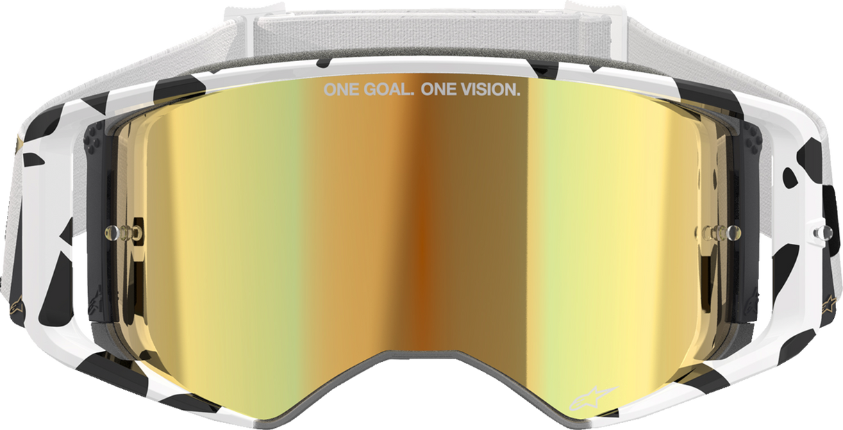 Supertech Goggle - Corp - White - ABS Vision - Gold Mirror Lens