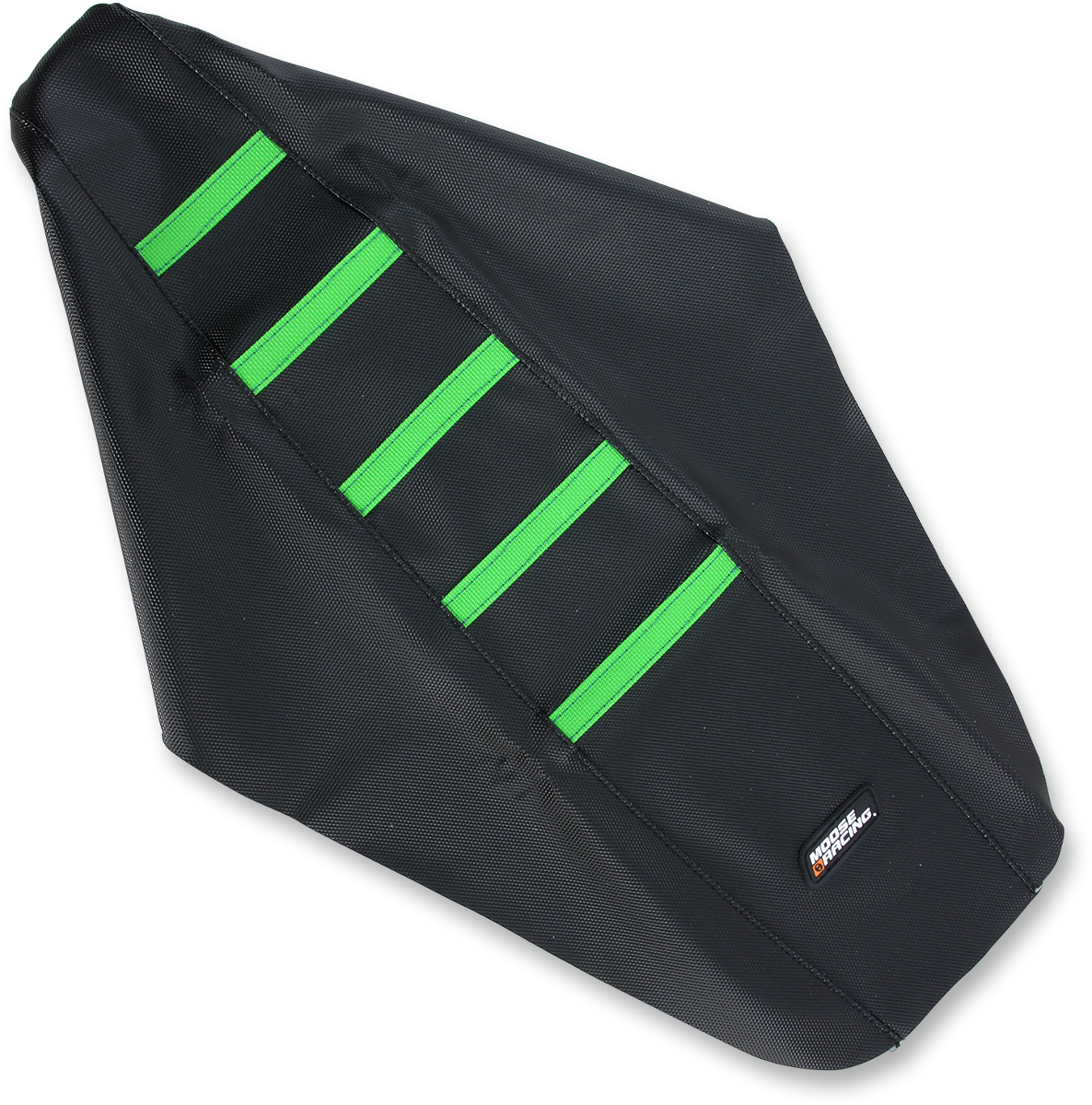 Ribbed Seat Cover - Black Cover/Green Ribs - Kawasaki 2009 - 2012