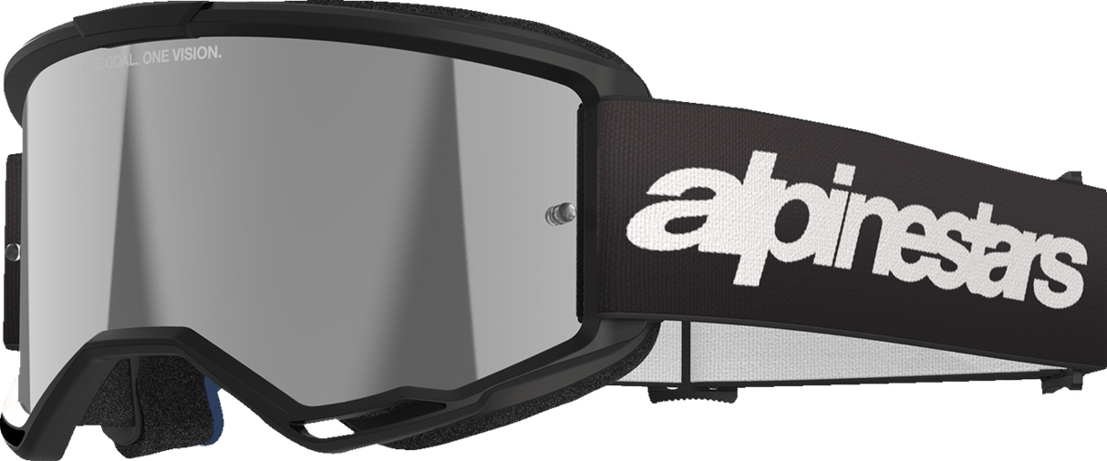 Vision 3 Goggle - Wordmark - Black - Silver Mirror Lens