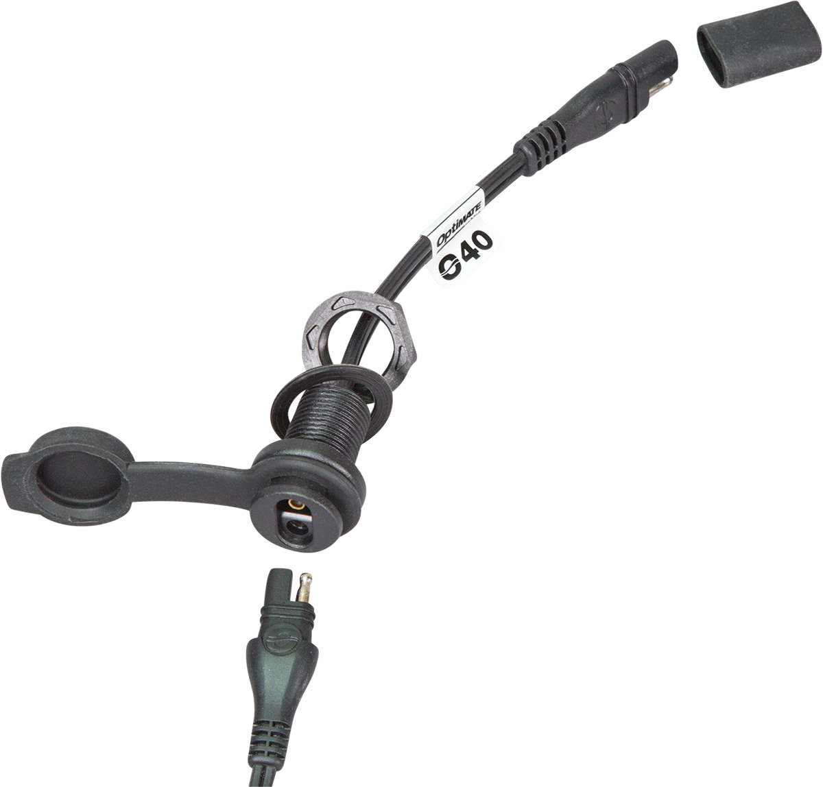 Weatherproof SAE Thin Panel Mount Socket O-40 - Short