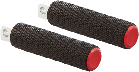 Passenger Knurled Footpegs - Red - FLDE 2018 - 2020