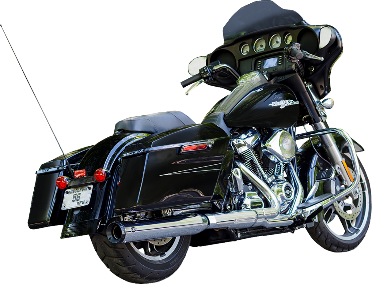 2-into-1 Swindler Exhaust Conversion Kit - 4\" - Chrome - M8 Touring 2017 - 2025