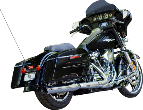 2-into-1 Swindler Exhaust Conversion Kit - 4\" - Chrome - M8 Touring 2017 - 2025