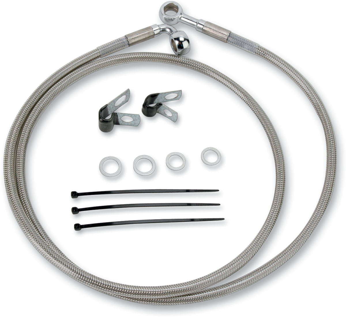 Brake Line - Front - +2\" - Stainless Steel 1984 - 2005