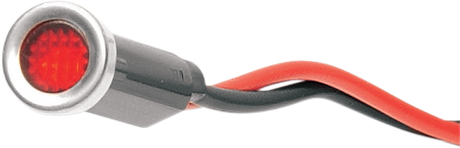 Snap-In Indicator Light - Red - Stainless Steel Bezel