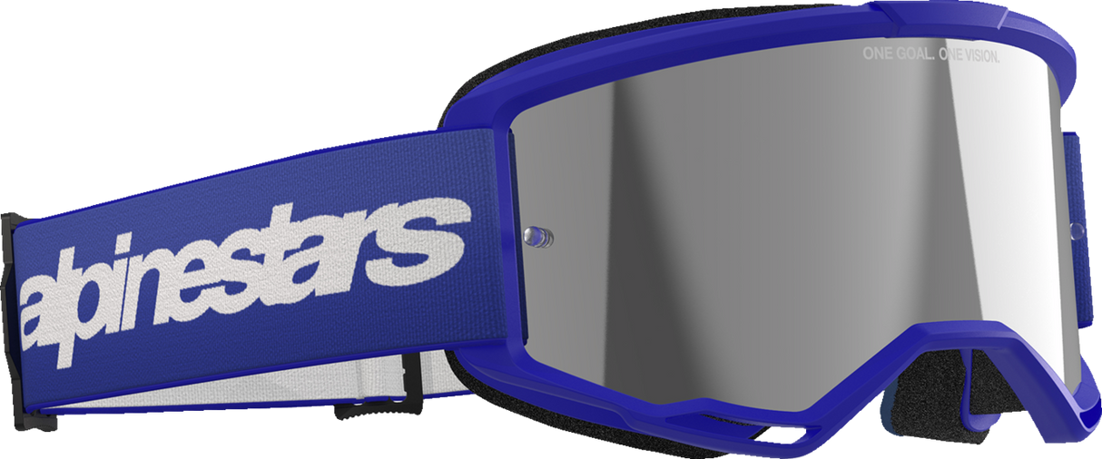 Vision 3 Goggle - Wordmark - Blue - Silver Mirror Lens