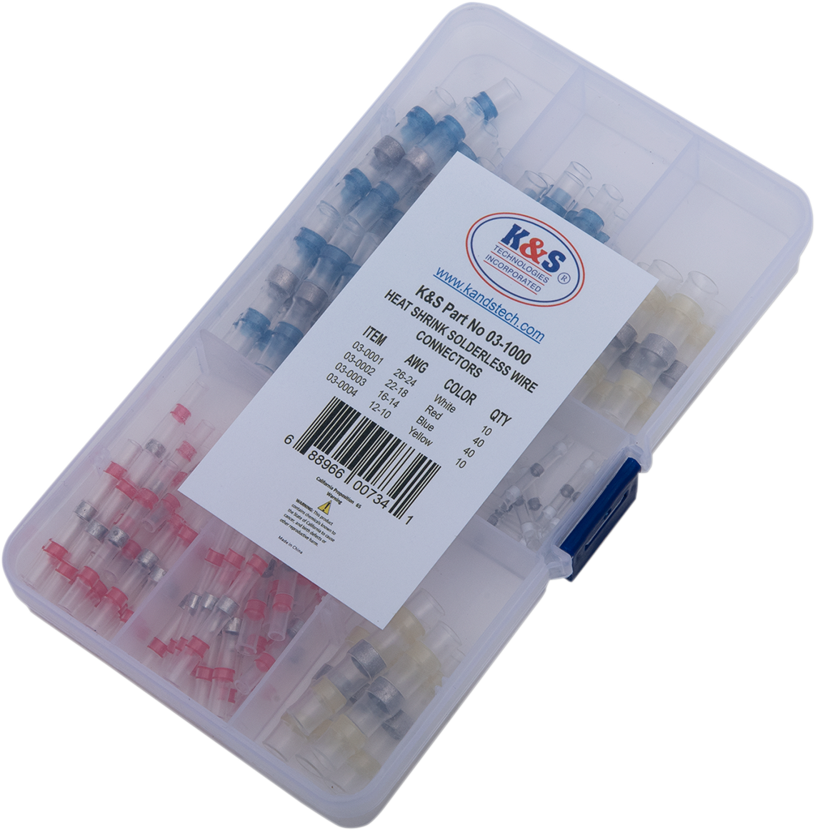 Solderless Wire Connectors - 100 Pieces