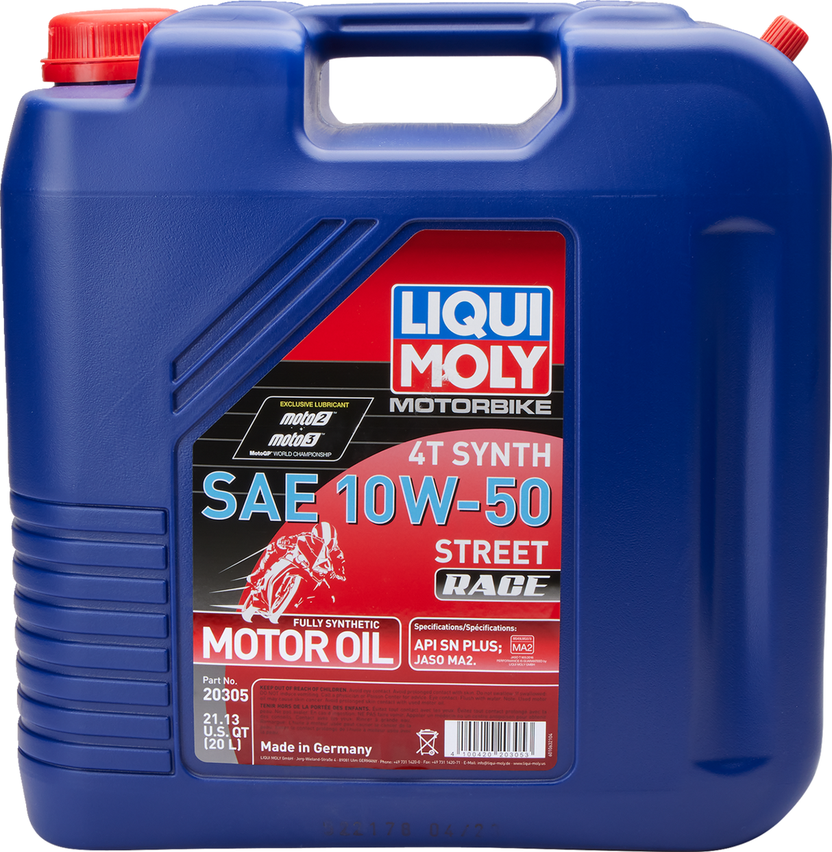 Street Race Synthetic 4T Oil - 10W-50 - 20L