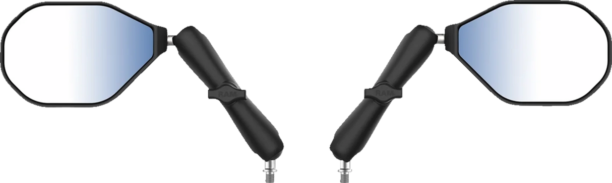 Tough-Mirror™ - Side View - Oval - Black - Left/Right - Long Arm