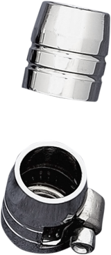 Grooved Hose Ends with Clamp - Chrome - 1/4\"