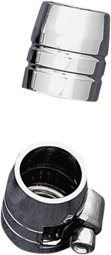 Grooved Hose Ends with Clamp - Chrome - 3/8\"