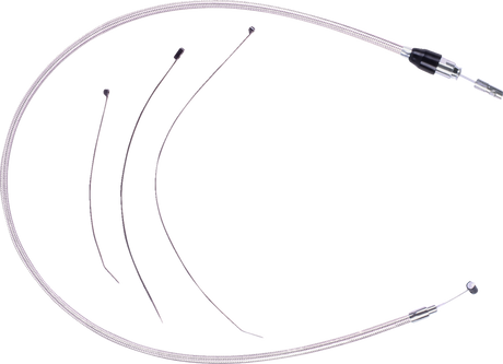Polished Stainless Quick Connect Upper Clutch Cable - 51\" 2023 - 2024