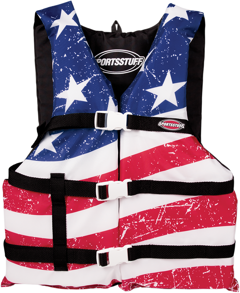 Stars & Stripes PFD Vest - Red/White/Blue - One Size
