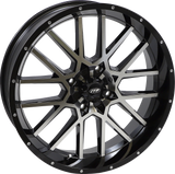 Wheel - Hurricane - Front/Rear - Black Machined - 20x6.5 - 4/137 - 4+2.5 (+10 mm) 2011 - 2023