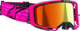 Vision 8 Goggle - Corp - Pink - Red Mirror Lens