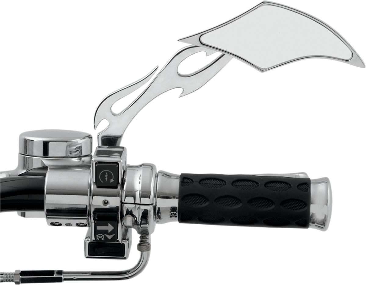 Mirror - Gothic/Flame - Side View - Diamond - Chrome - Right - Each