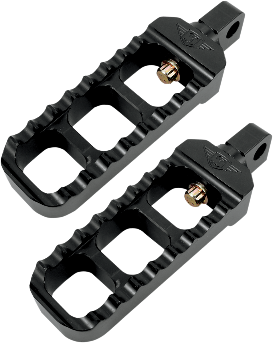 Adjustable Serrated Footpegs - Black